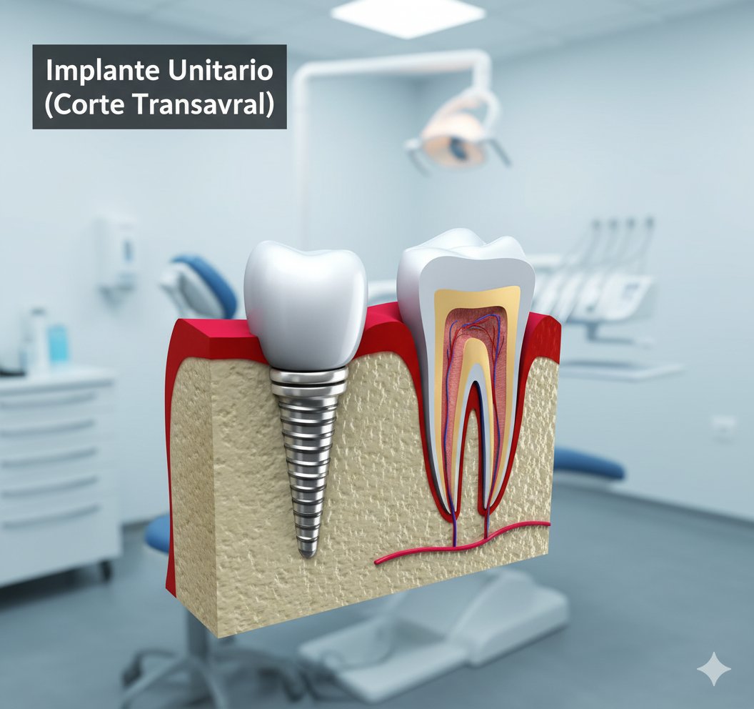 Proceso de colocación del implante dental