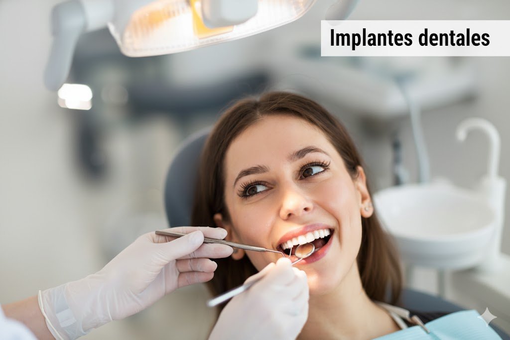 Paciente sonriendo tras implantes dentales